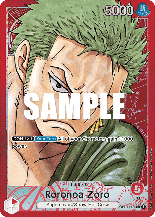 OP01-001 L ENG Roronoa Zoro Parallèle Carte leader