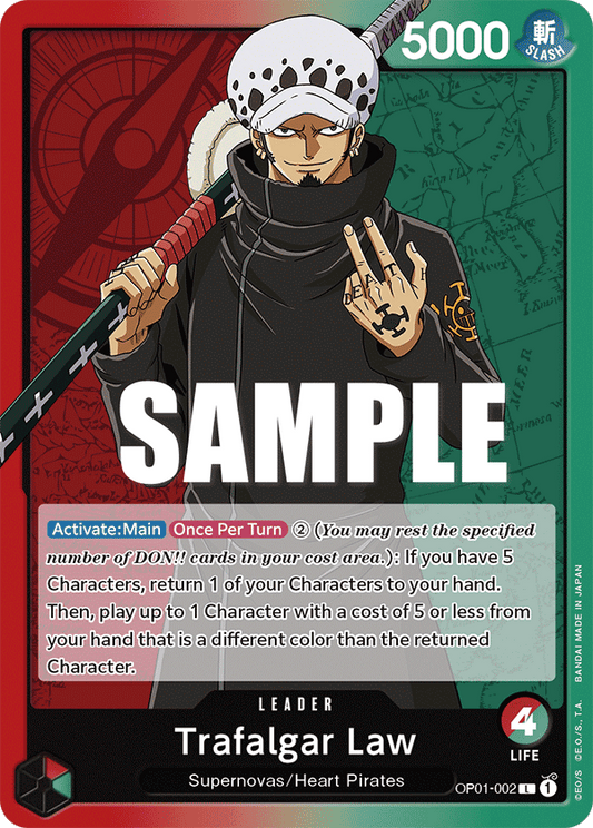 OP01-002 L ENG Trafalgar Law Leader Card