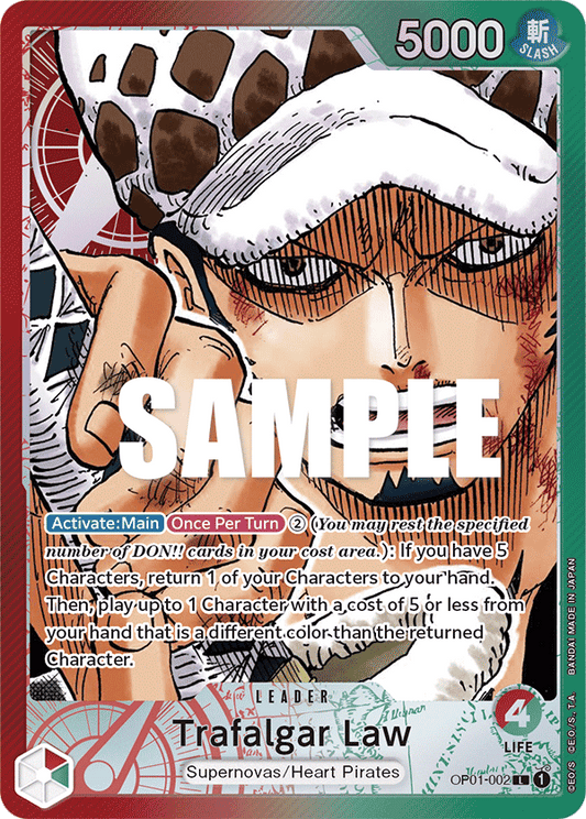 OP01-002 L ENG Trafalgar Law Parallel Leader Card