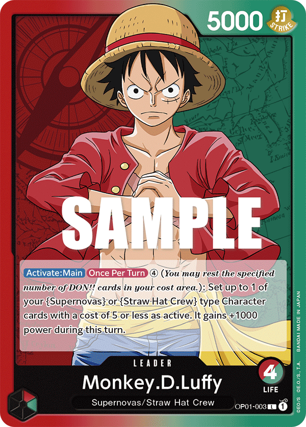 OP01-003 L ENG Monkey D. Luffy Leader Card