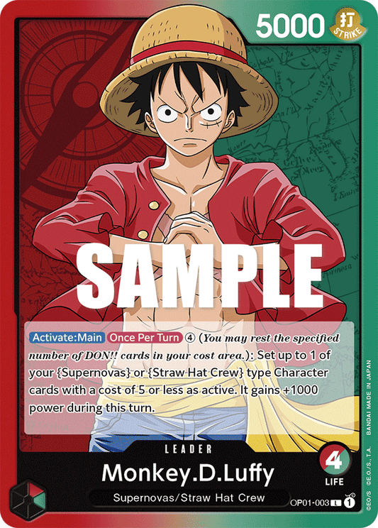 OP01-003 L ENG Monkey D. Luffy Carte leader