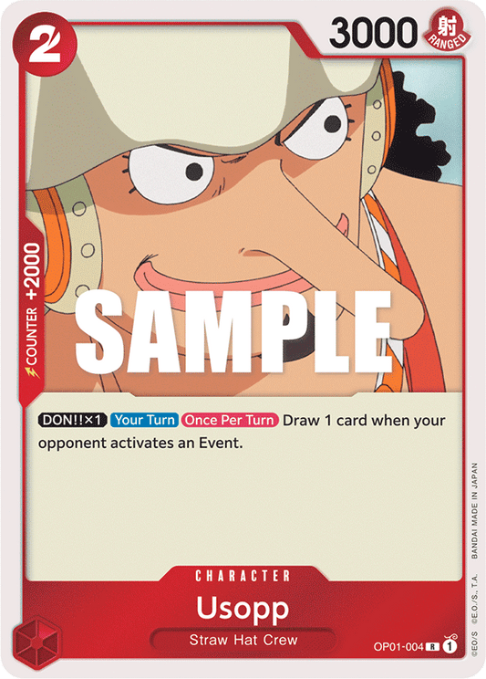 OP01-004 R ENG Usopp Rare Character Card