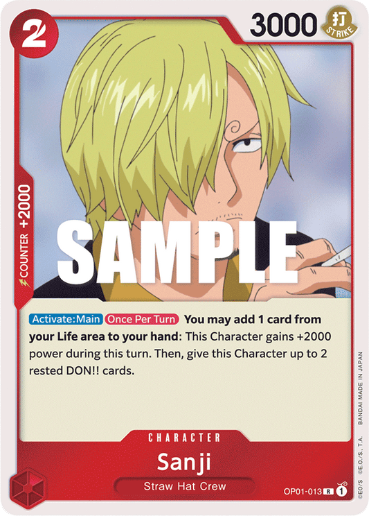 OP01-013 R ENG Sanji Rare character card