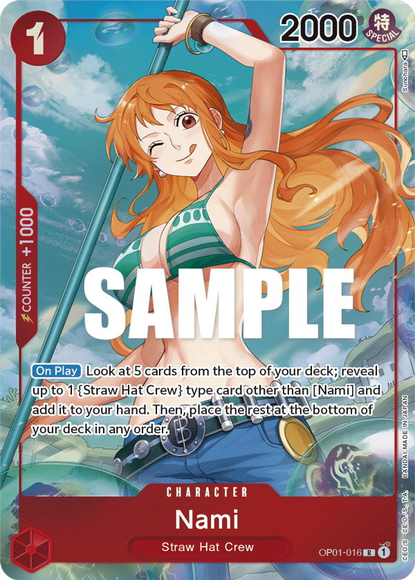 OP01-016 R ENG Nami Parallel Rare character card