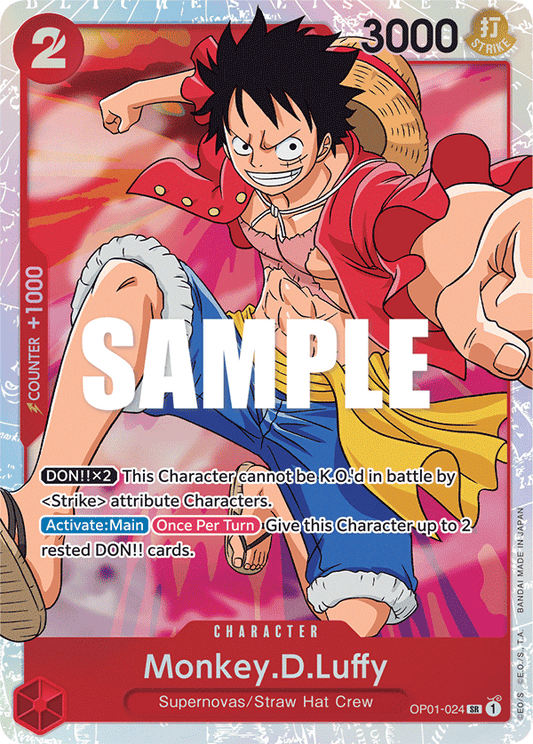 OP01-024 SR ENG Monkey D. Luffy Super Rare Character Card