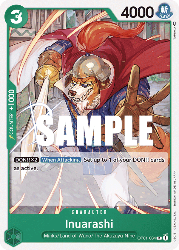 OP01-034 C ENG Inuarashi Common Character Card