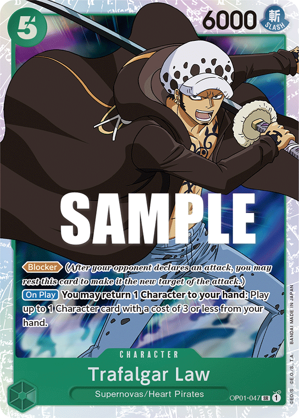 OP01-047 SR ENG Trafalgar Law Super Rare Character Card