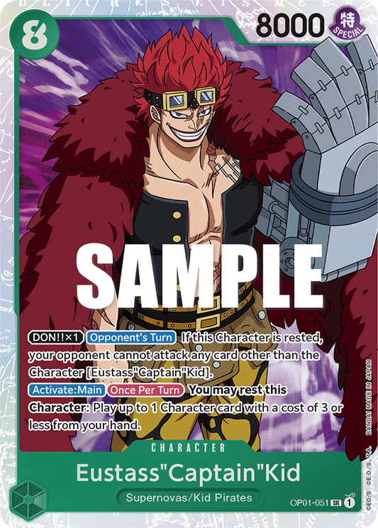 OP01-051 SR ENG Eustass "Captain" Kid Super Rare Character Card