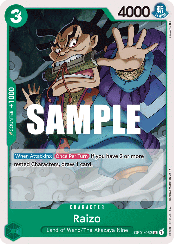 OP01-052 UC ENG Raizo Uncommon character card