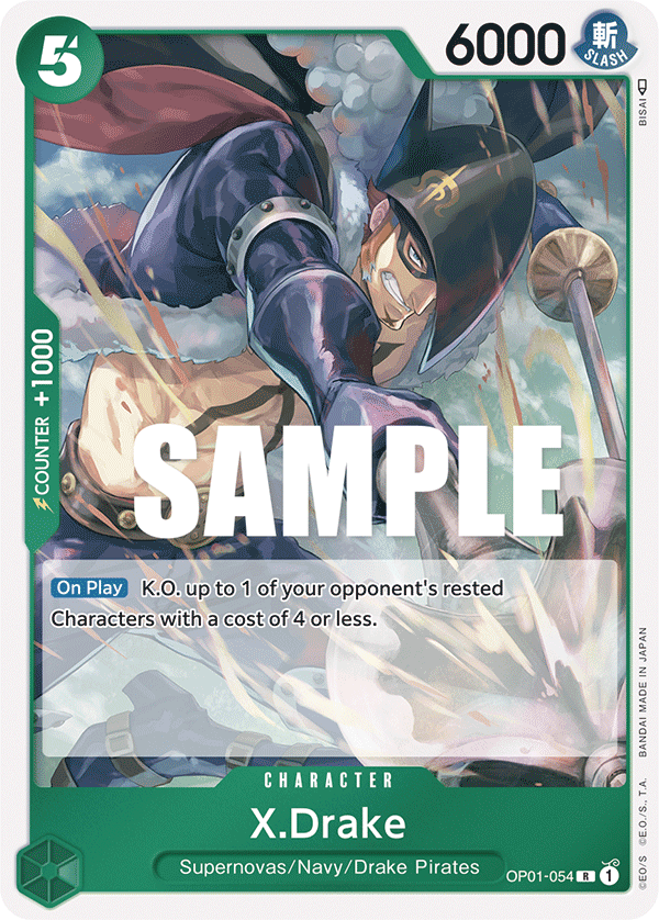 OP01-054 R ENG X. Drake Rare Character Card