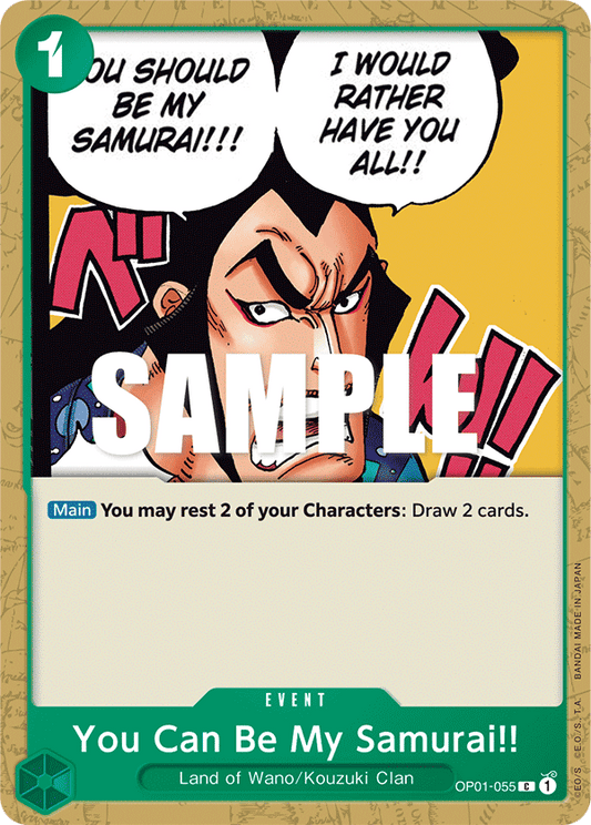 OP01-055 C ENG You Can Be My Samurai!! Common event card