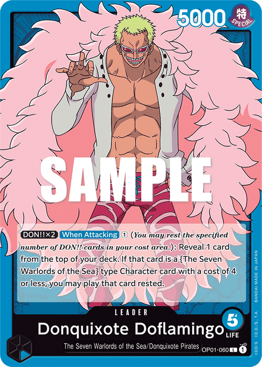 OP01-060 L ENG Donquixote Doflamingo Leader Card