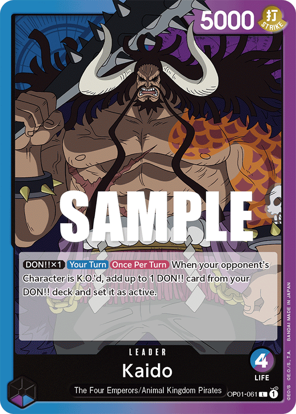 OP01-061 L ENG Kaido Leader card