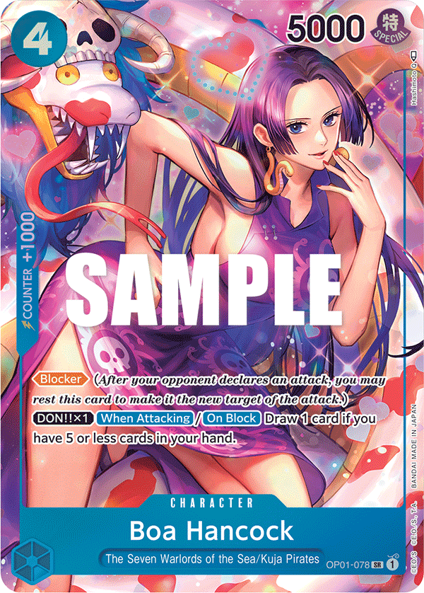 OP01-078 SR ENG Boa Hancock Parallel Super Rare Character Card