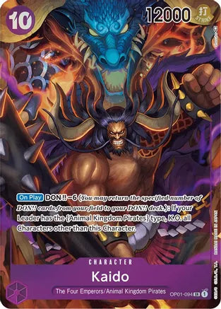 OP01-094 SR ENG Kaido Parallèle Carte personnage super rare