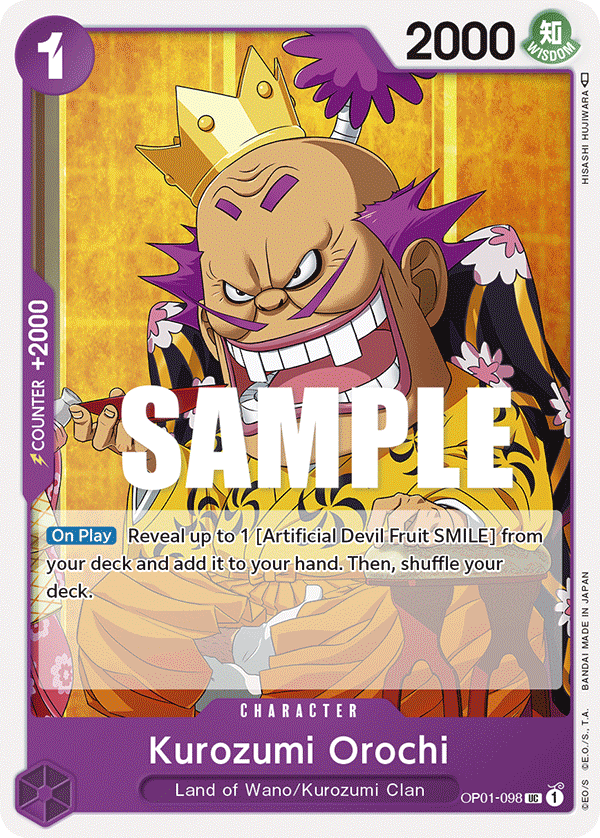 OP01-098 UC ENG Kurozumi Orochi Carte personnage uncommon