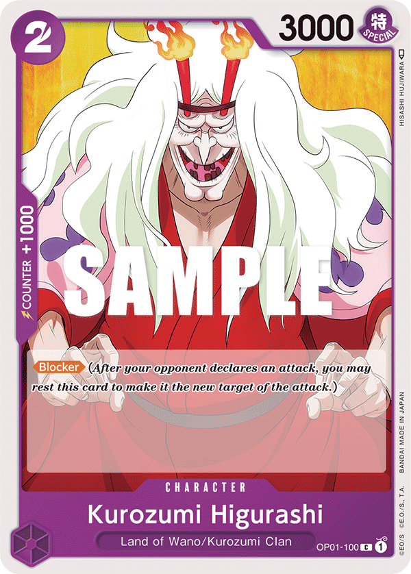 OP01-100 C ENG Kurozumi Higurashi Common Character Card