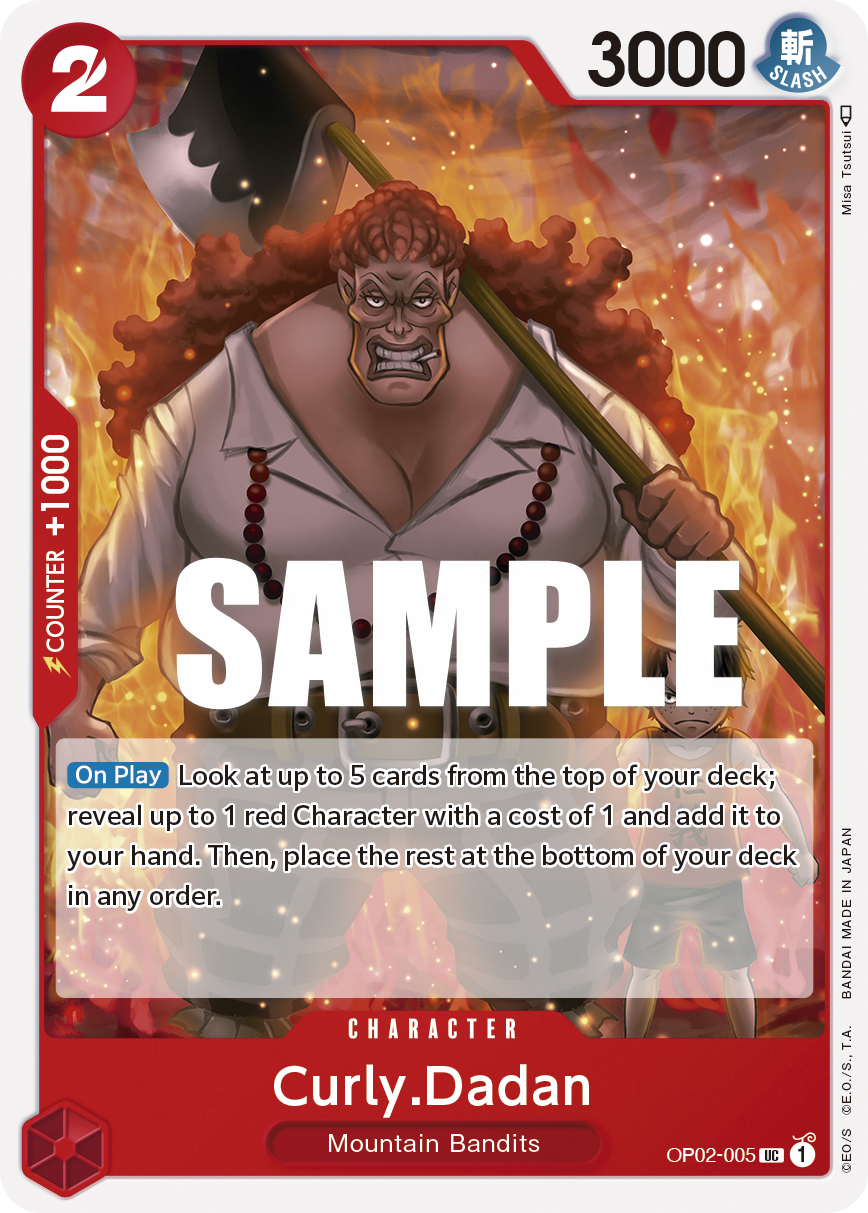 OP02-005 UC ENG Curly Dadan Uncommon Character Card