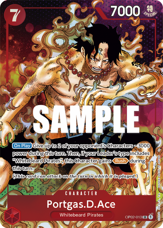 OP02-013 SR ENG Portgas D. Ace Parallel Super Rare Character Card
