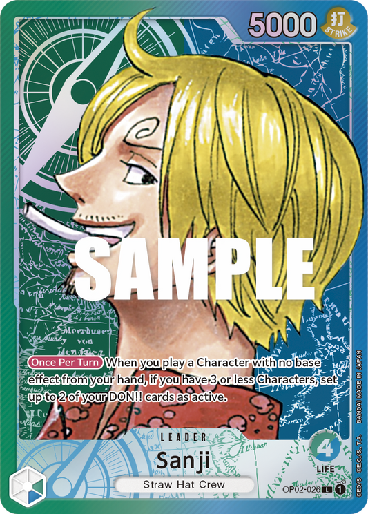OP02-026 L ENG Sanji Parallel Leader Card