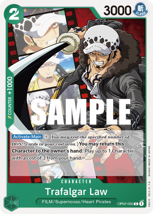 OP02-035 C ENG Trafalgar Law Carte personnage commune