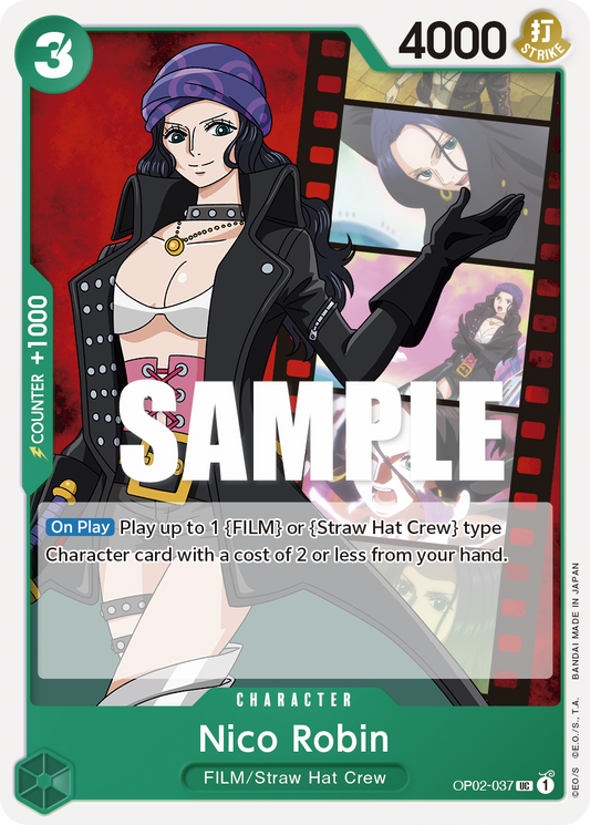 OP02-037 UC ENG Nico Robin Uncommon Character Card