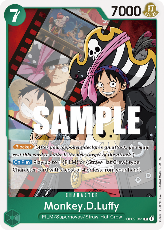 OP02-041 R ENG Monkey D. Luffy Carte personnage rare