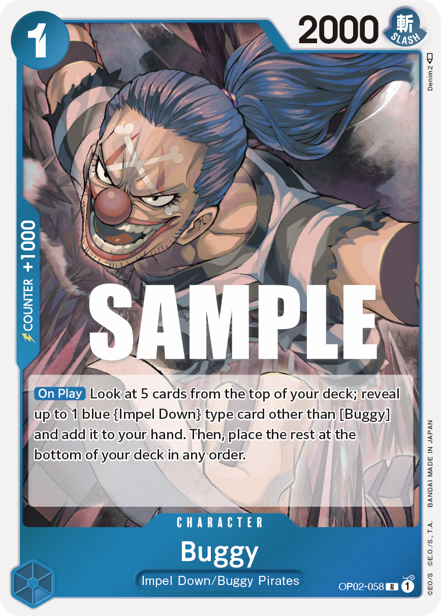 OP02-058 R ENG Buggy Rare Character Card