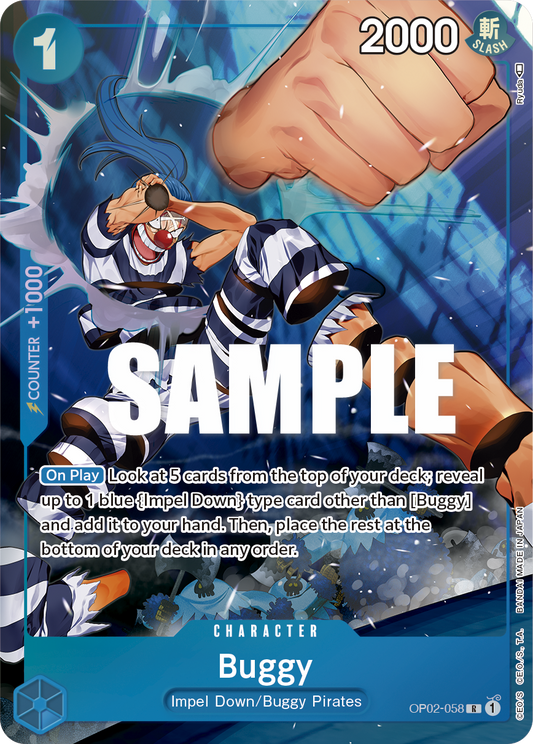 OP02-058 R ENG Parallel Buggy Rare Character Card