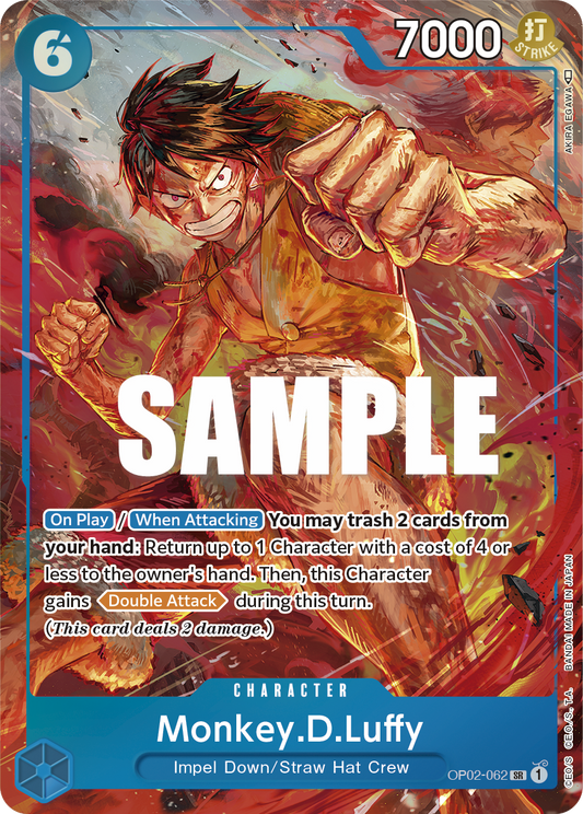 OP02-062 SR ENG Monkey D. Luffy Parallel Super Rare Character Card