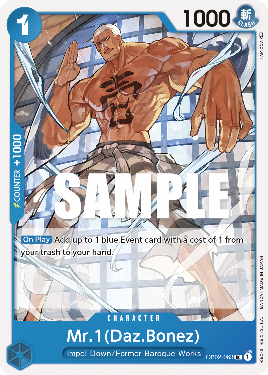 OP02-063 UC ENG Mr.1 (Daz Bonez) Uncommon Character Card