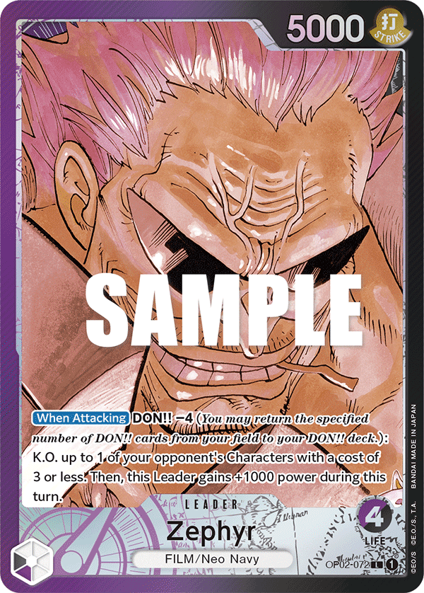 OP02-072 L ENG Zephyr Parallel Leader Card