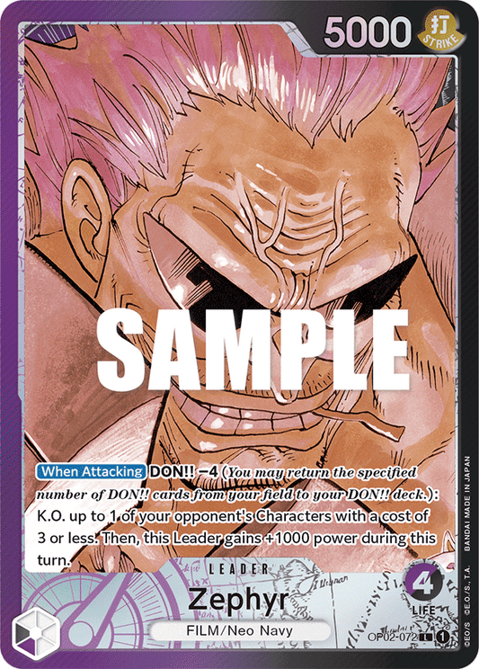 OP02-072 L ENG Zephyr Parallel Leader Card