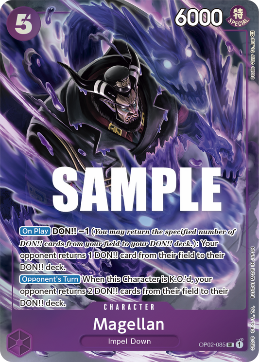 OP02-085 SR ENG Magellan Parallel Super Rare Character Card
