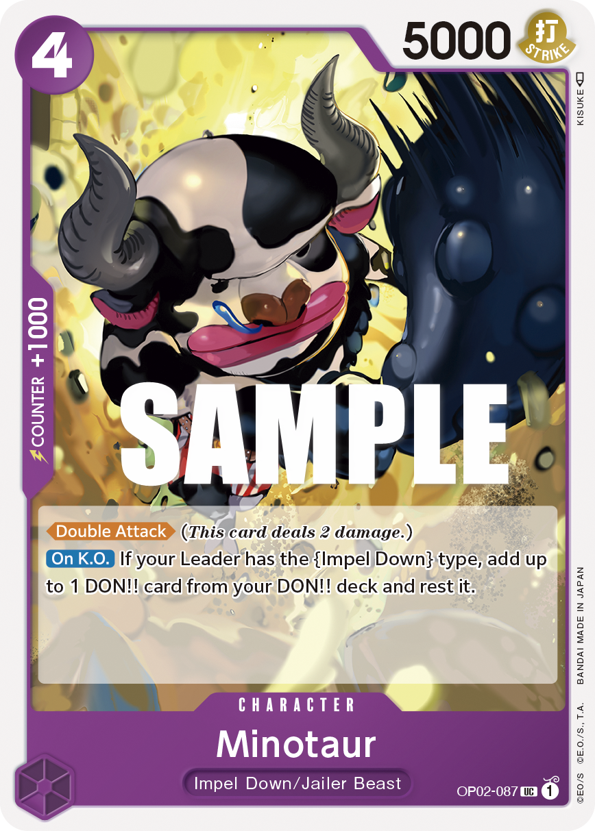 OP02-087 UC ENG Minotaur Uncommon Character Card