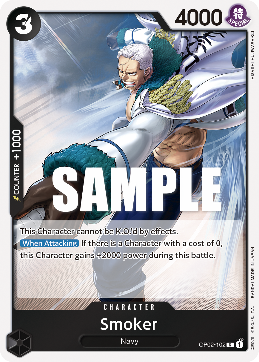 OP02-102 R ENG Smoker Rare Character Card