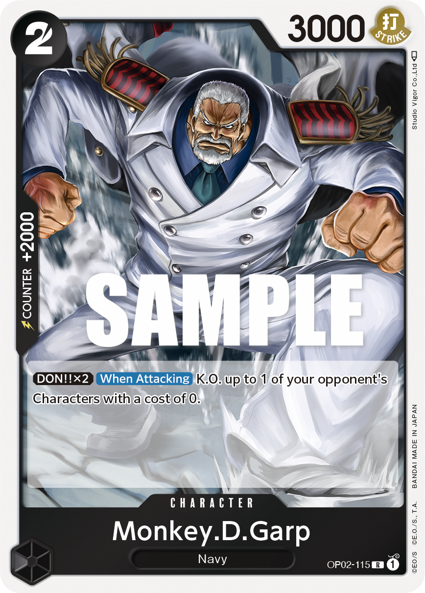 OP02-115 R ENG Monkey D. Garp Rare Character Card